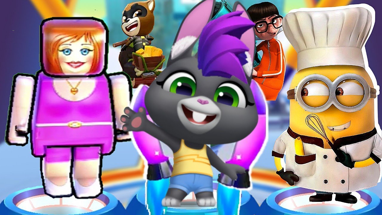 Talking Tom Gold Run 2 vs Despicable Me - Minion Rush vs Paper Train ...