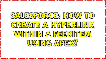Salesforce: How to create a hyperlink within a FeedItem using Apex? (2 Solutions!!)