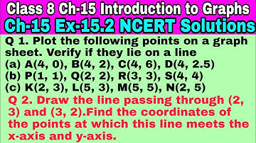 Class 8 Ex 15.2 Q 1 | Q 2 | Introduction to Graphs | Chapter 15 |Exercise 15.2 |Math NCERT Solutions