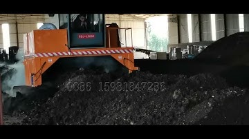 Working video of crawler type compost turner