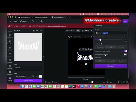 Canva Typography Animation | Shadow Text Effect | CapCut Video Editing Tutorial