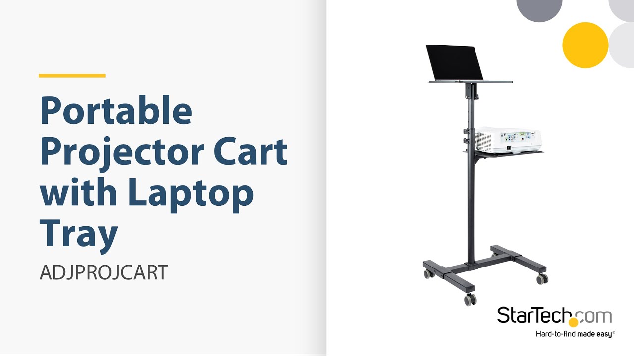 キャスター付きプロジェクター&ノートパソコンスタンド