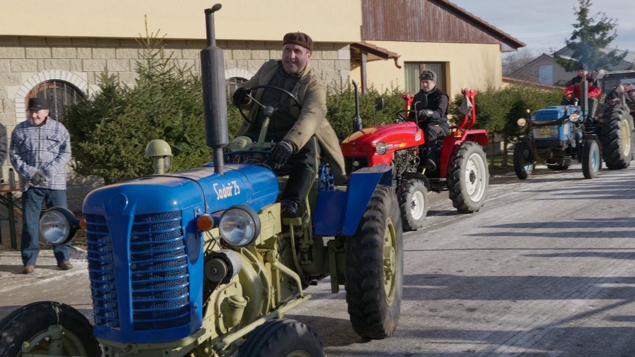 Silvestrovská jízda traktorů v Březí u Mikulova 2025 - druhý ročník