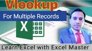 How to Use Vlookup for Multiple Records Vlookup Multiple Records Excel Master Shabbir Ahmad