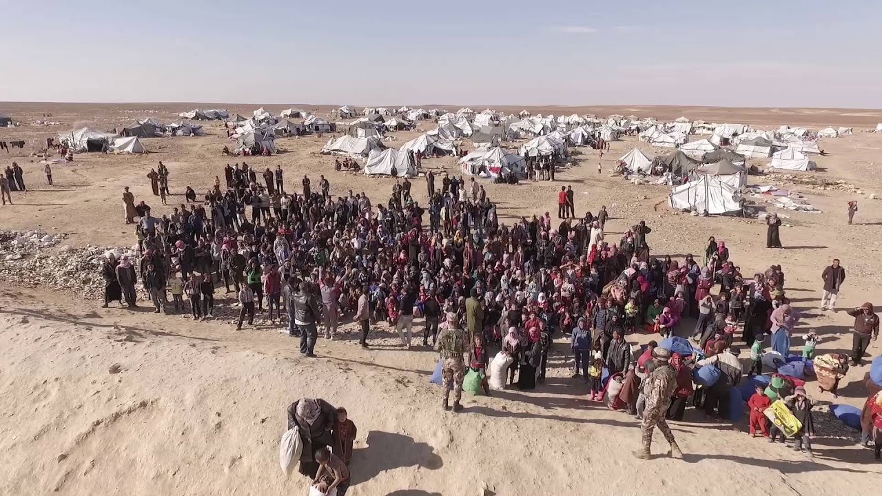 استقبال نشامى قوات حرس الحدود لللاجئين السوريين