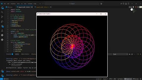 Amazing flower design using python turtle 🐢....