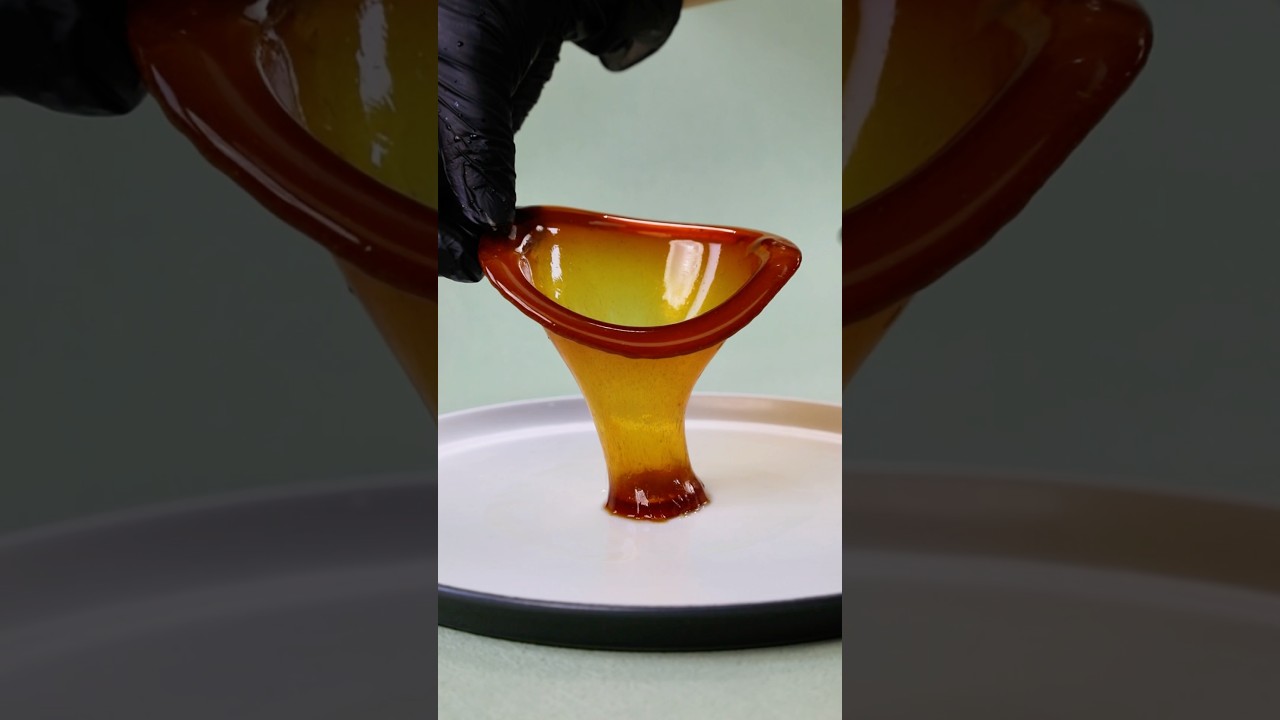 The Shocking Beauty of AMBER Glass Made from Caramel