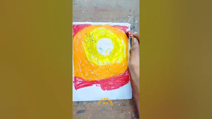 Lord Shiva Drawing | Drawing Shiva Using Oil Pastel drawing #shorts