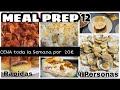 Cenas Fáciles MEAL PREP 12/ para 4 personas 20€/ coliflor/ Menú Semanal Fácil/ Maricenta