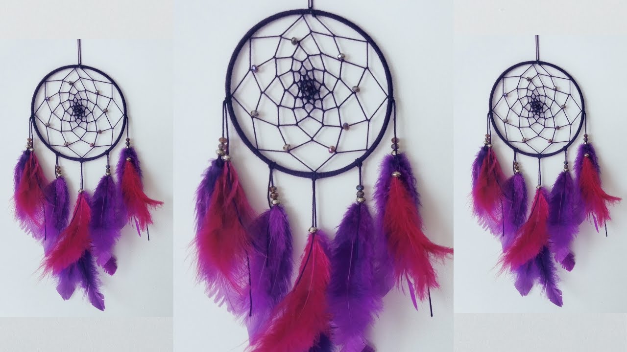 COMO HACER UN FÁCIL Y HERMOSO ATRAPASUEÑOS | HOW TO MAKE AN EASY DREAMCATCHER 🌙✨