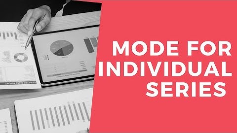 Mode for individual series