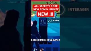 GO UP FOR BRAINROTS MAP FORTNITE - ALL SECRETS CODES AQUA EVENT ADMIN ABUSE UPDATE CODE #shorts