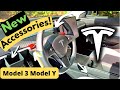 New Accessories!! 🚗 Tesla Model 3  🔥 Model Y ➤ Gear Cover, Phone Mount, Garage Decals and WAY MORE!