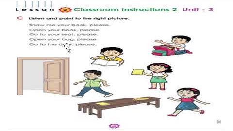 Class-1, English, Unit-3, Lesson-2 (Classroom Instructions 2) in Bangla