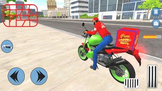 Real Motorcycle Simulator 2021 - Extreme bike racing in city pizza delivery - Android Gameplay screenshot 2