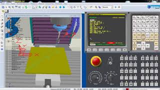 Milling multiple square pockets on Fanuc Oim using subprograms.