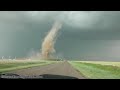 Tornado Crosses the road and vanishes in front of the camera - Gruver, TX - 5/26/2021