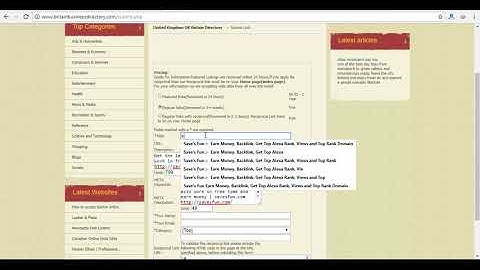 HOW TO BACKLINK ON britainbusinessdirectory.com BY SAVESFUN.COM