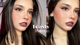 TOASTY MAKEUP Tutorial 🤎 For Beginner Soft, Warm & Glowy Look screenshot 5
