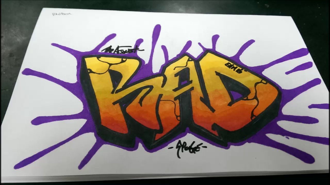 How To Draw Graffiti Word RAD - YouTube