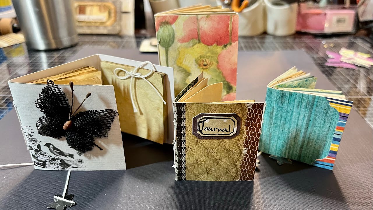 Making TINY JOURNALS from PAPER SCRAPS - YouTube