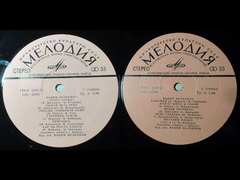 Vinyl Disc LP альбом 1979 года Вадим Мулерман и группа Ребята с Арбата