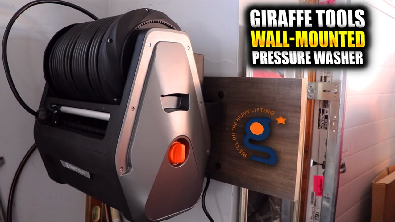 The BEST Wall Mounted Pressure Washer! - Giraffe Tools (Grandfalls Pressure  Washer) 