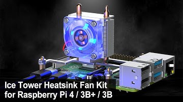Raspberry Pi 4 Cooling Fan Ice Tower Cooler CPU Heatsink Kit