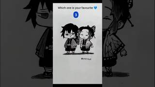 which one is your favourite? giyu, shinobu drawing #demonslayer #anime #drawing #art #animeart