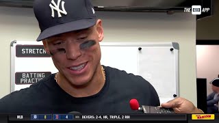 Aaron Judge recaps the Yankees' 9th-inning rally, playing in San Francisco