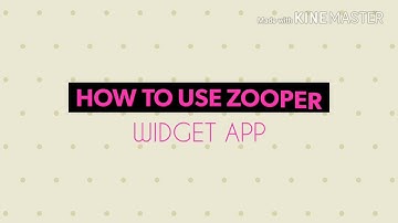 How to use Zooper Widget App
