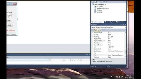 Computer Auto shutdown program in vb 2008/2010 .net