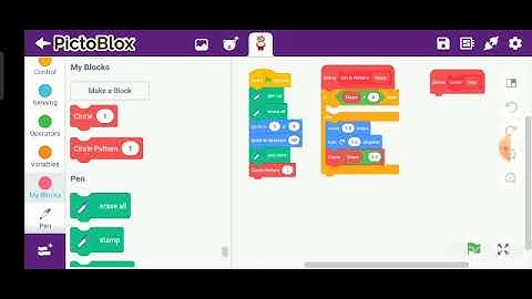 (English) Doing Beautiful Circle Pattern By Using Coding in Pictoblox. # 7