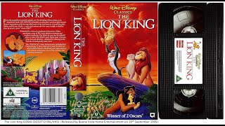 The Lion King UK VHS