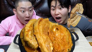 통삼겹 4kg 들어간 김치찜 먹방!