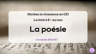 Dictées et chansons - CE1 - La poésie