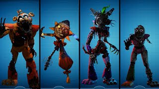 FNAF AR SB Ruin DLC Animatronics Workshop Animations