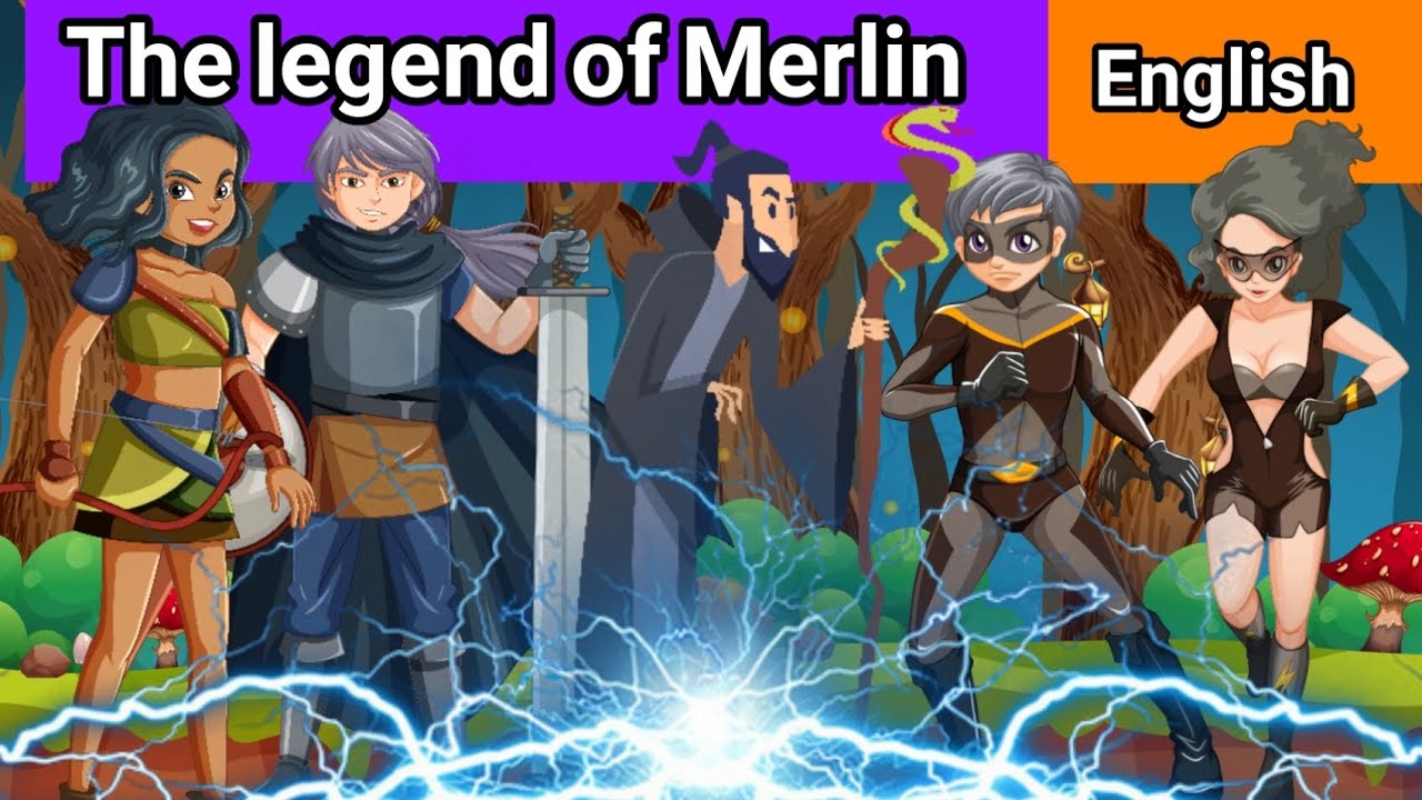 Saba's Stories :The legend of Merlin , English Fairy Tales - YouTube