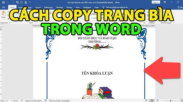 Cách copy 1 trang bìa trong word