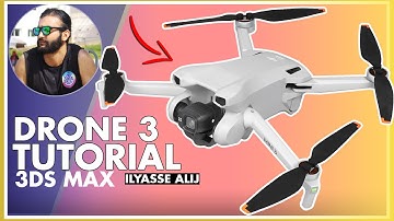 Modeling and texturing a dji drone mini 3 using 3ds max