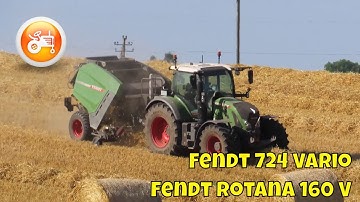 Baling 2025 | Fendt 724 Vario & Fendt Rotana 160 V XtraCut baler