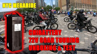 Surron NYC - MAXIMUM RANGE - ChiBattery 72v Touring Test at NYC MEGARIDE!