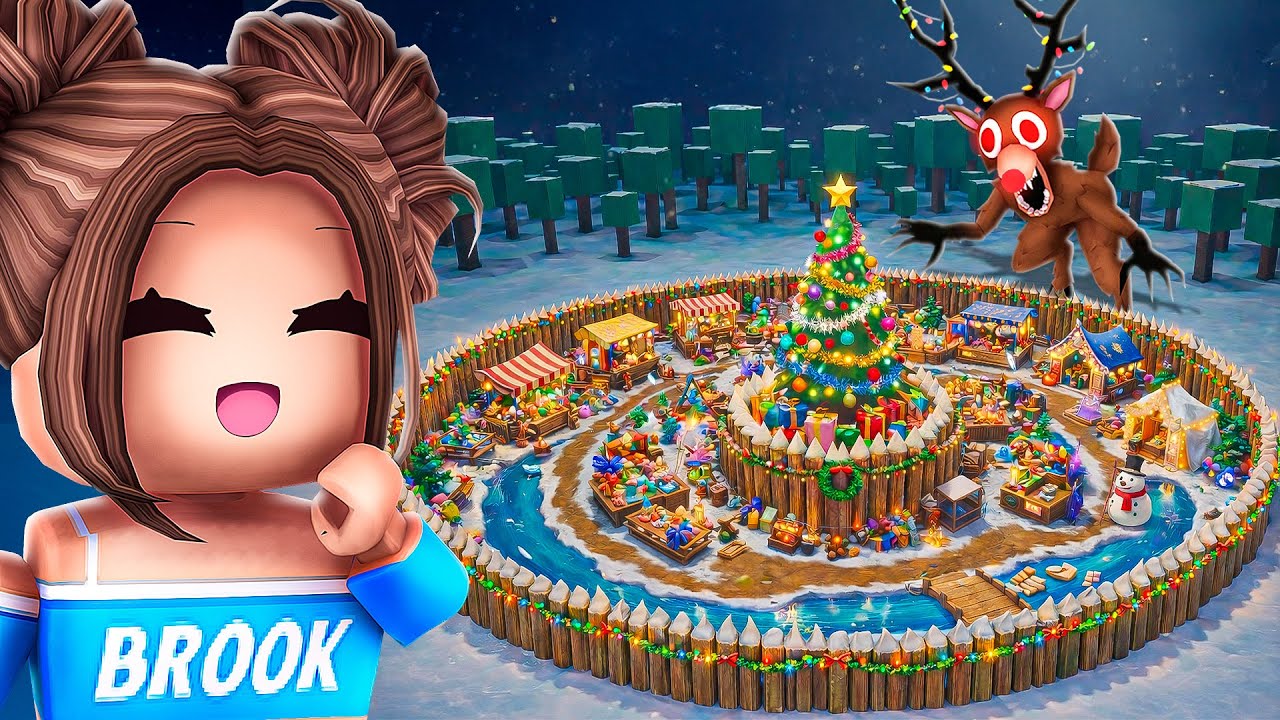 We Built The SAFEST CHRISTMAS BASE In 99 Nights In The Forest!