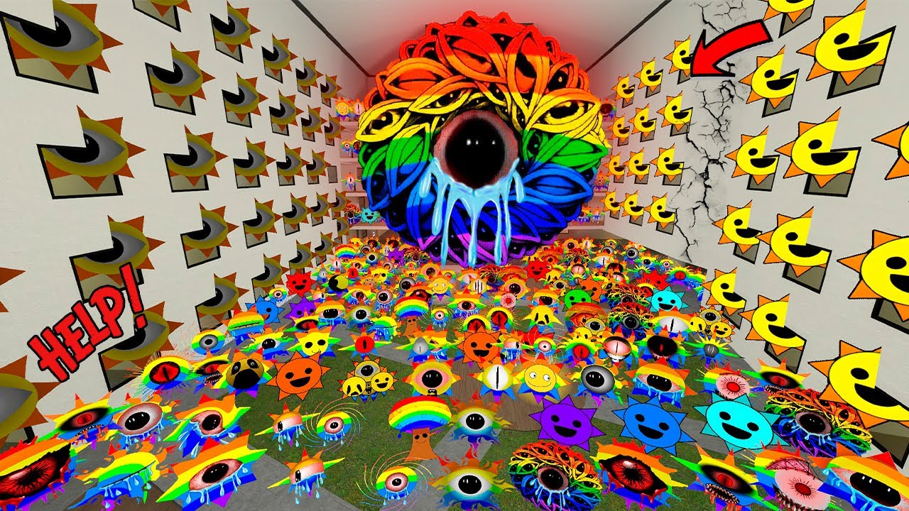 BIG RAINBOW SPRUNKI MR SUN PHASE UNKNOWN WANTS ME TO HELP THEM FROM FULL HOTEL OF NEXTBOTS in Gmod