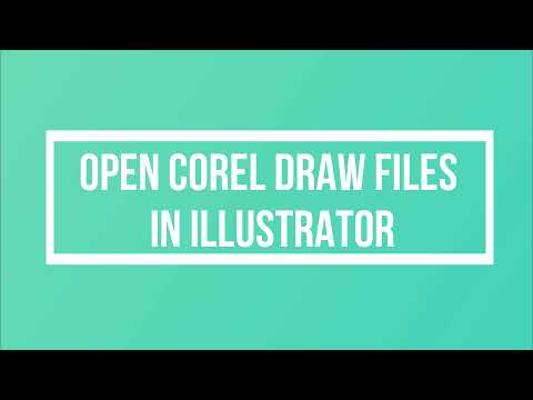 How to open Coreldraw File in Illustrator & Illustrator file in Coreldraw