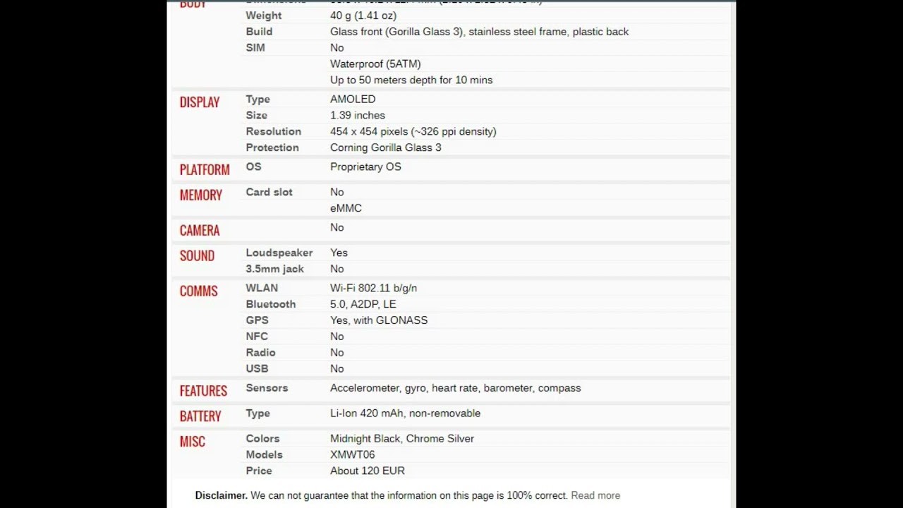 Xiaomi Mi Watch Revolve  PRICE AND SPECIFICATION