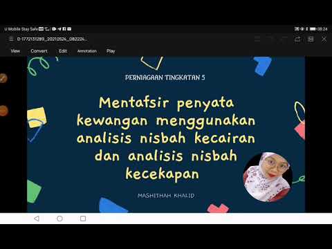 Mentafsir penyata kewangan menggunakan analisis nisbah kecairan dan analisis nisbah kecekapan