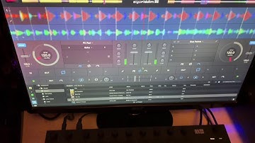 First run with Djay pro 2, AE Modular, Novation Circuit & Ableton Live using Ableton Link & midi