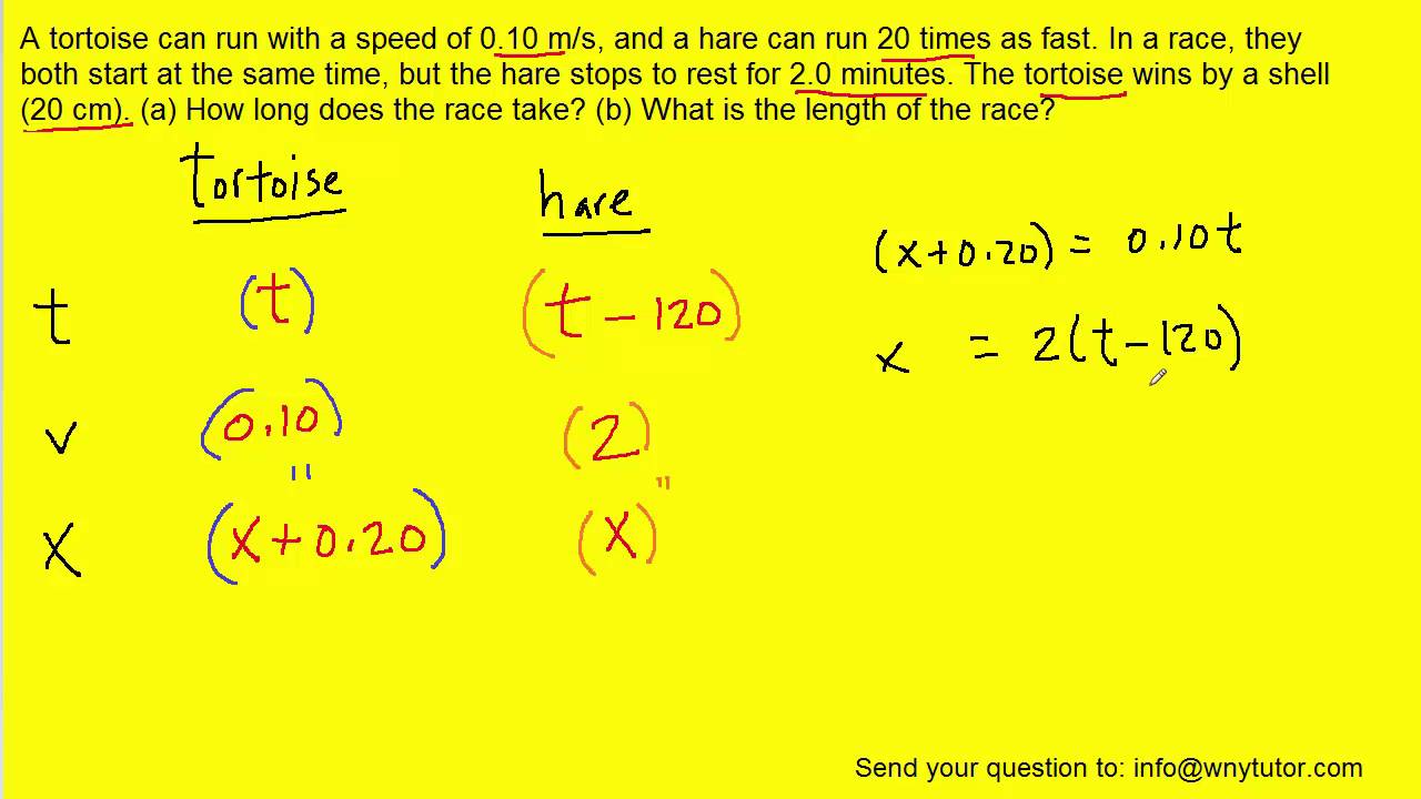 Hare and The Tortoise-Distance time graphs-game