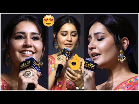 Raashi Khanna Live Singing Em Sandeham Ledu Song at Baak Movie Pre-Release Event | Tamannaah | TFPC - TFPC